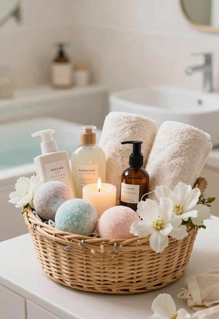 19 Unique Gift Ideas That Will Make You the Best Gifter This Holiday Season (Wait Until You See #5!) - 6. DIY Spa Gift Basket 1