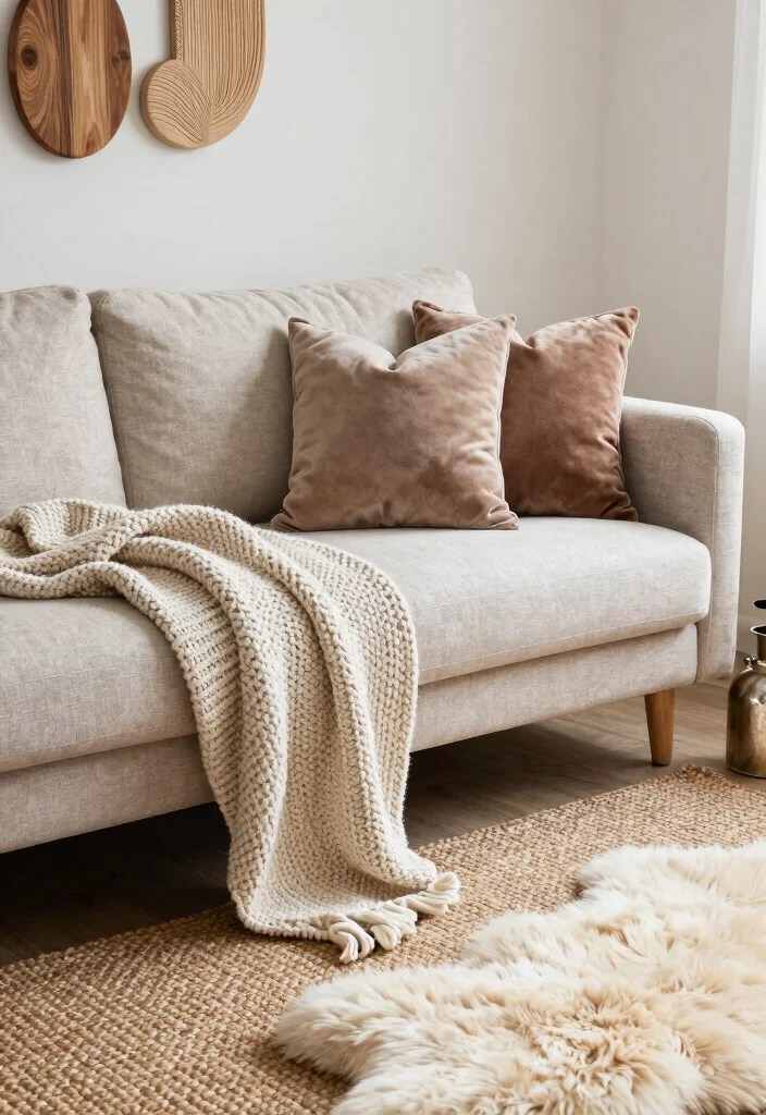 19 Small Living Room Decor Tricks That Maximize Every Square Foot! - 9. Layer Textures 1