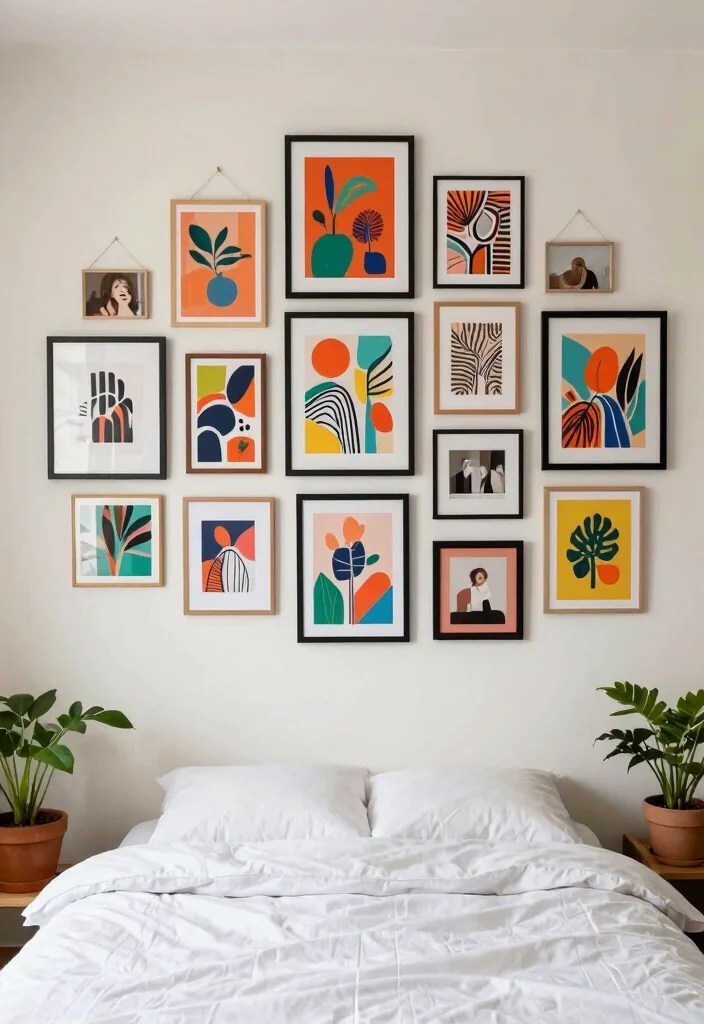 21 Budget-Friendly Bedroom Makeovers That'll Leave You Breathless! - 6. Wall Art Wonderland 1
