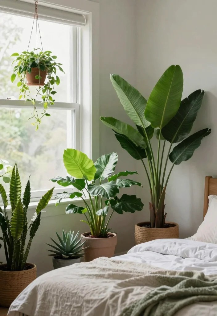 21 Budget-Friendly Bedroom Makeovers That'll Leave You Breathless! - 8. Greenery for Freshness 1